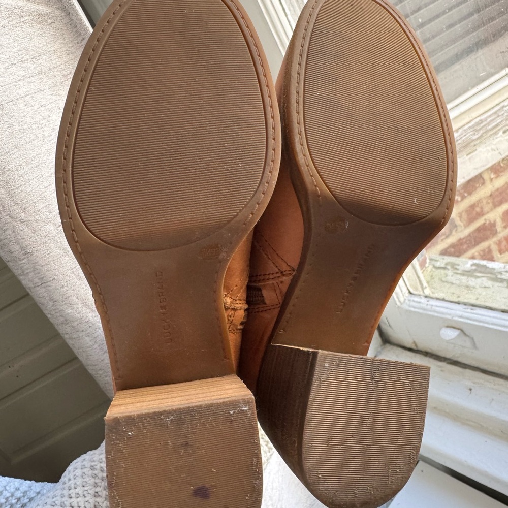 Lucky Brand Tan Leather Heeled Boots - Picture 7 of 7